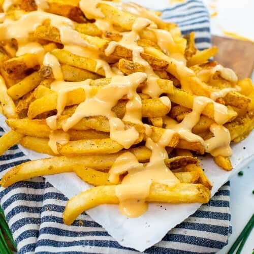 Loaded fries with sauce